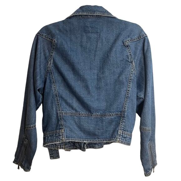 Paige Sivan Denim Blue Moto Jacket - Picture 2 of 8